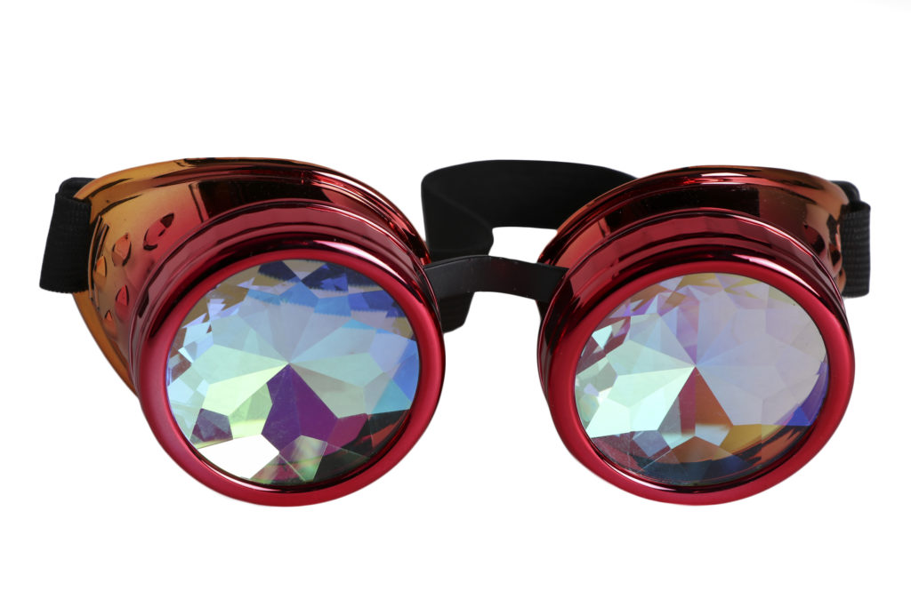 Picture of Western Fashion 68741-RD-ORG Rave Kaleidoscope Goggles&#44; Red & Orange