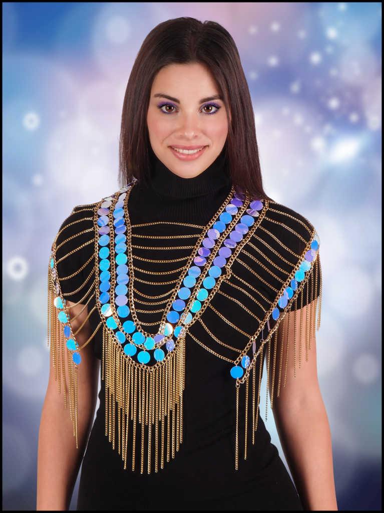 Picture of Western Fashion 14533 Shoulder Chain & Disc Top&#44; Aurora Borealis