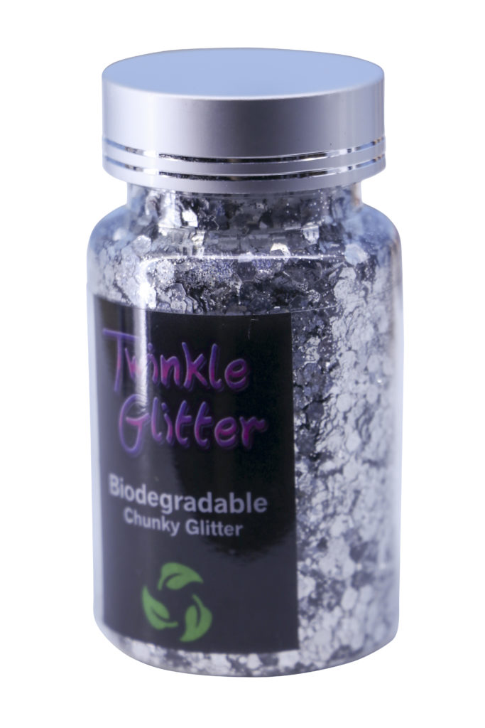 80353 55 g Biodegradeable Flakes Glitter, Silver