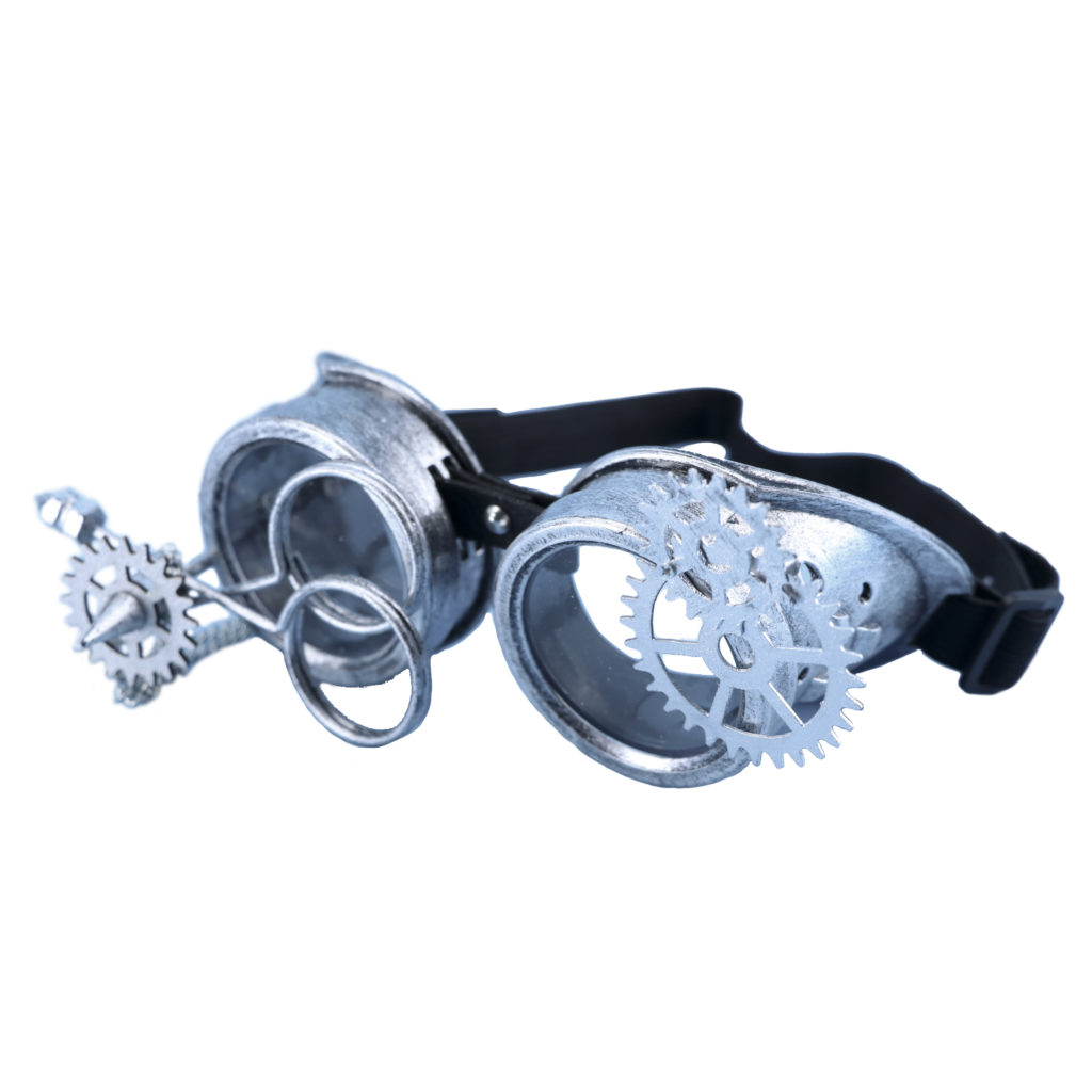 Picture of Western Fashion 63289-S Steampunk Goggles with Gears & Magnifier&#44; Silver