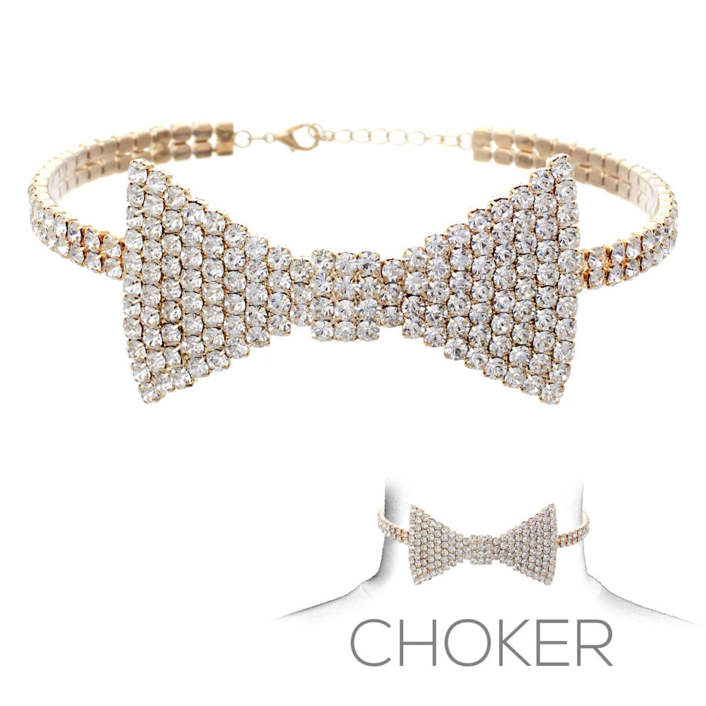 Picture of Western Fashion 16030-G Bow Tie Choker&#44; Gold