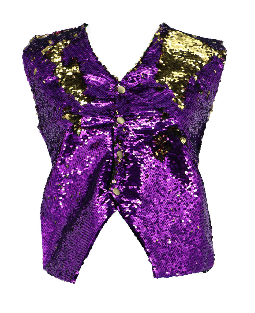 Picture of Western Fashion 3855-PRP-GD-3X Reversible Sequin Vest&#44; Purple & Gold - 3X
