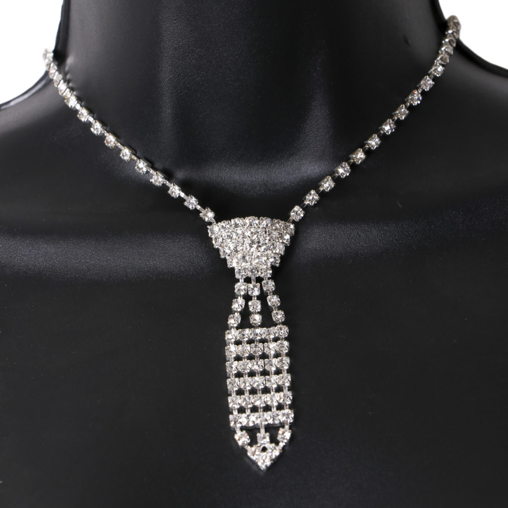 Picture of Western Fashion 719 Crystal Choker Tie&#44; Silver