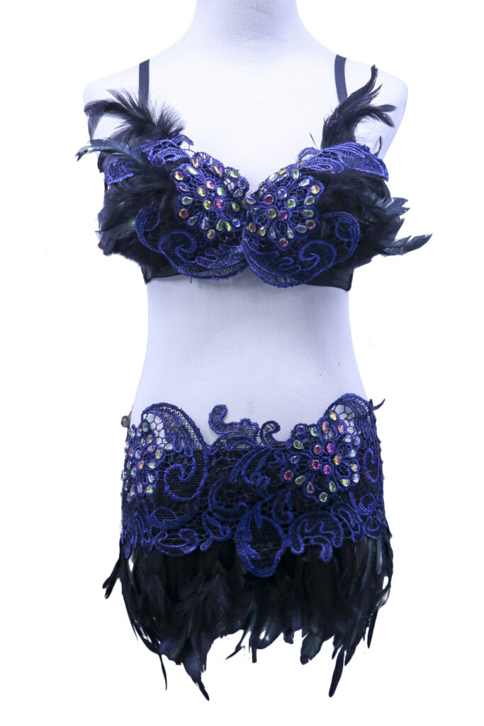 Picture of Western Mania 4262-BLU-MDL Feather Costume&#44; Blue - Medium & Large