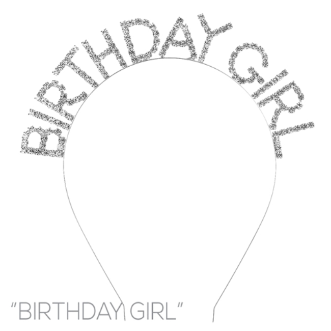 Picture of Western Mania 71766-S Birthday Girl Headband&#44; Silver