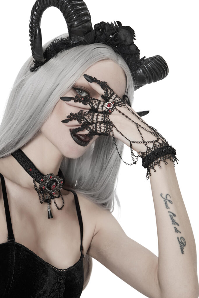 Picture of Western Mania EAS9 Black Gothic Lace Gloves