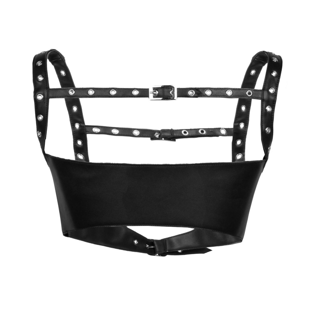 Picture of Western Mania GC31708-BLK-XL Steampunk Black Harness - Extra Large