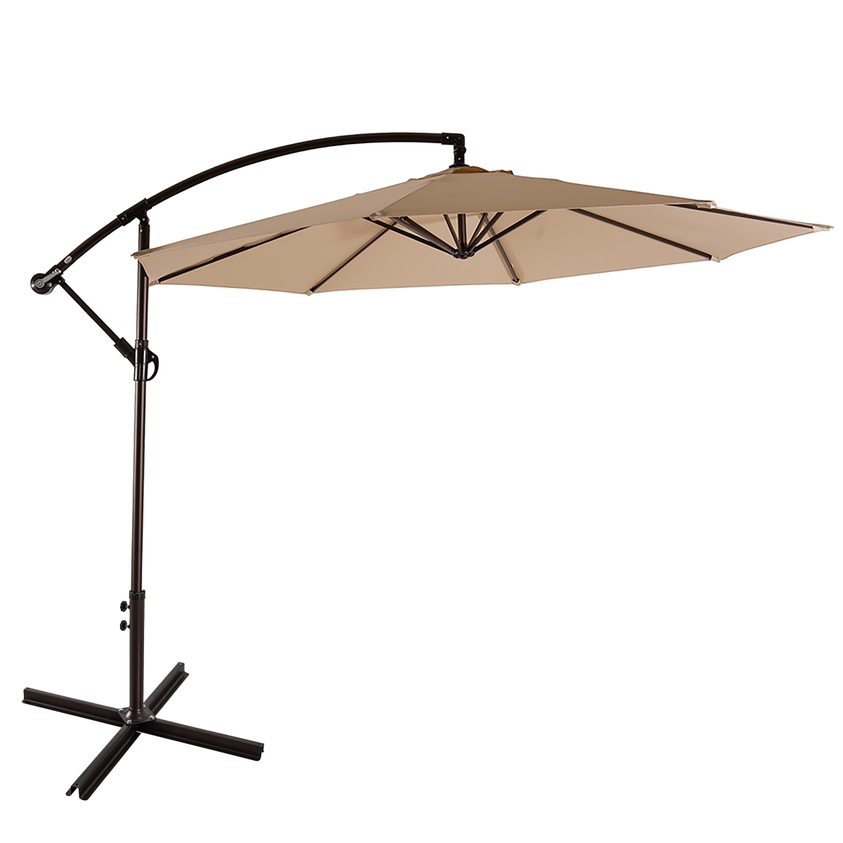 Westin Furniture 10 ft. Cantilever Hanging Patio Umbrella, Beige