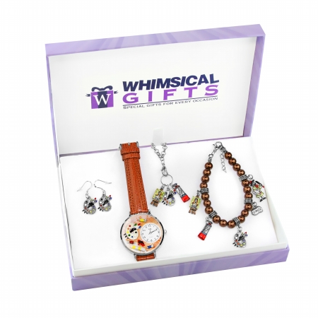 Picture of Whimsical Gifts 1404S-4WBNESET Artist Silver 4 Piece Watch-Bracelet-Necklace-Earrings Jewelry Set