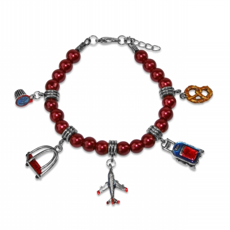 Picture of Whimsical Gifts 1406S-BR Flight Attendant Charm Bracelet in Silver