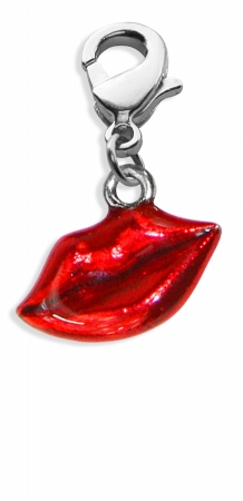 Picture of Whimsical Gifts 1111S Lips Charm Dangle in Silver