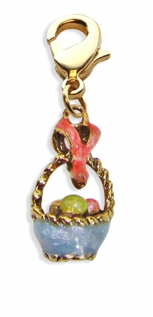 Picture of Whimsical Gifts 1499G Easter Basket Charm Dangle in Gold