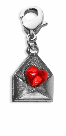 Picture of Whimsical Gifts 14S Love Letter Charm Dangle in Silver