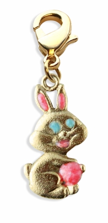 Picture of Whimsical Gifts 1544G Easter Bunny Charm Dangle in Gold