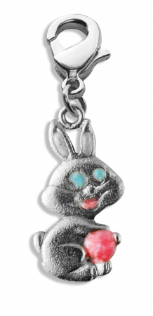 Picture of Whimsical Gifts 1544S Easter Bunny Charm Dangle in Silver