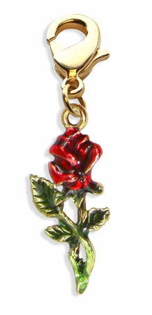 Picture of Whimsical Gifts 178G Rose Charm Dangle in Gold