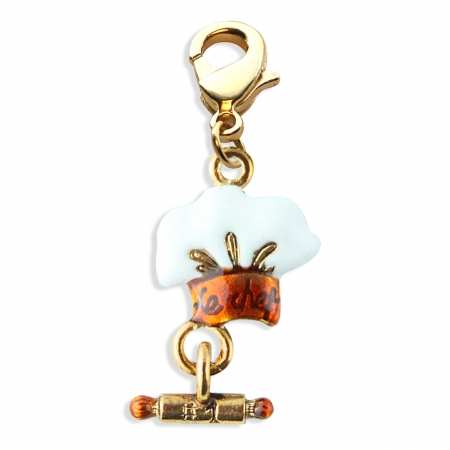 Picture of Whimsical Gifts 2666G Chef Hat Charm Dangle in Gold
