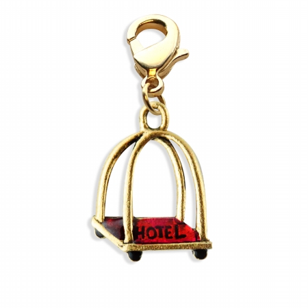 Picture of Whimsical Gifts 3299G Luggage Cart Charm Dangle in Gold