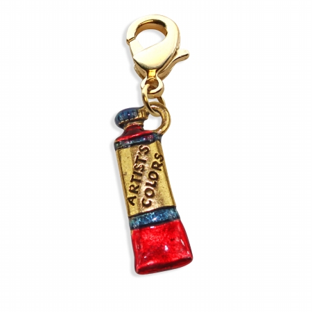Picture of Whimsical Gifts 3630G Artist Paint Tube Charm Dangle in Gold