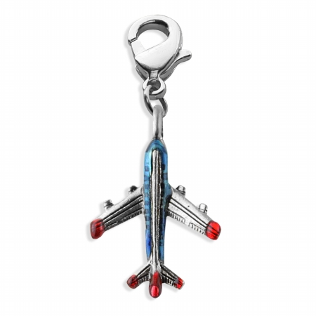 Picture of Whimsical Gifts 678S Airplane Charm Dangle in Silver