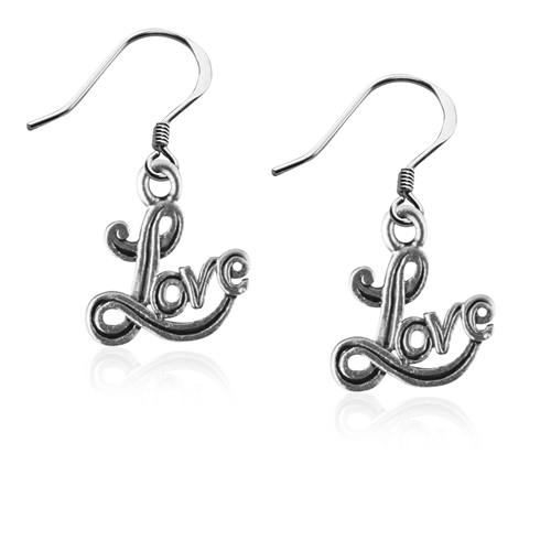 Picture of Whimsical Gifts 879S Love Charm Earrings in Silver Plated