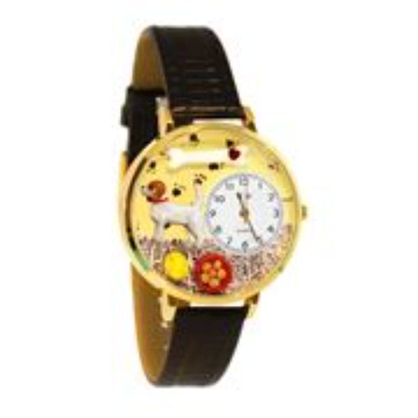 Picture of Whimsical Gifts G-0130048 Jack Russel Terrier Watch&#44; Gold - Large Style