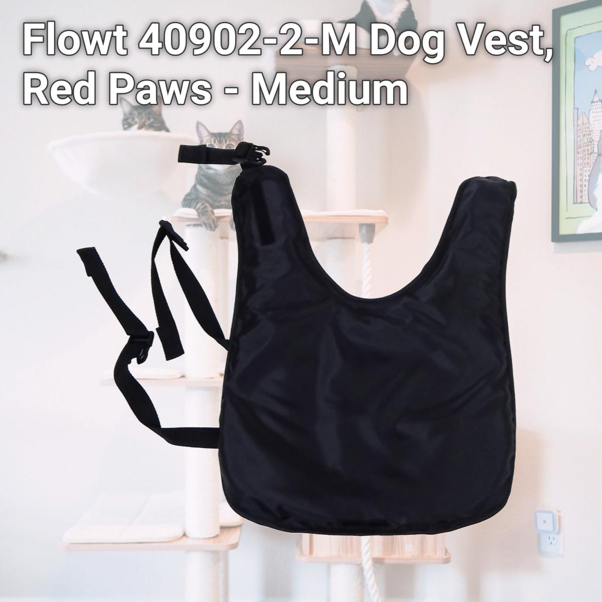 Picture of Flowt 40902-2-M Dog Vest, Red Paws - Medium