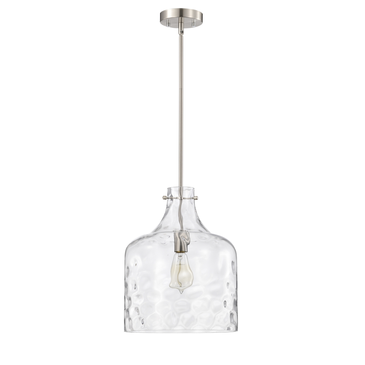 Picture of Warehouse of Tiffany MDG40602/1SN Daelan 12 in. 1-Light Indoor Satin Nickel Finish Pendant Light