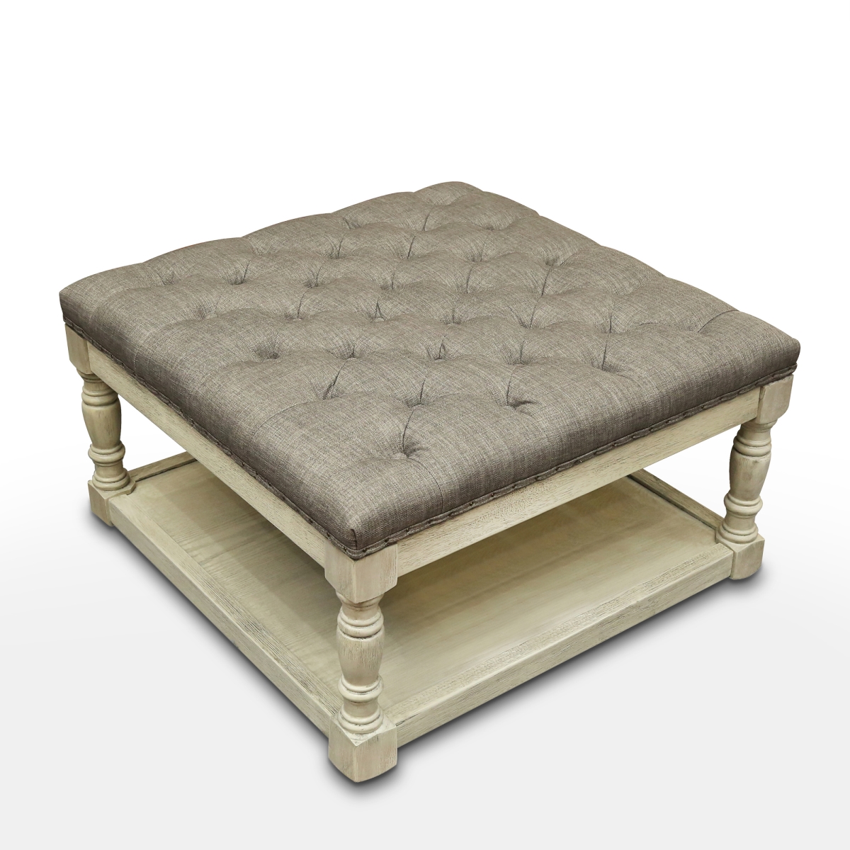 Picture of Warehouse of Tiffany EL1669-3 Cairona 30 in.  Indoor Gray Finish Ottoman