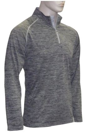 Mens Activewear Long Sleeve Jersey - 2 XL, Black & Light Gray