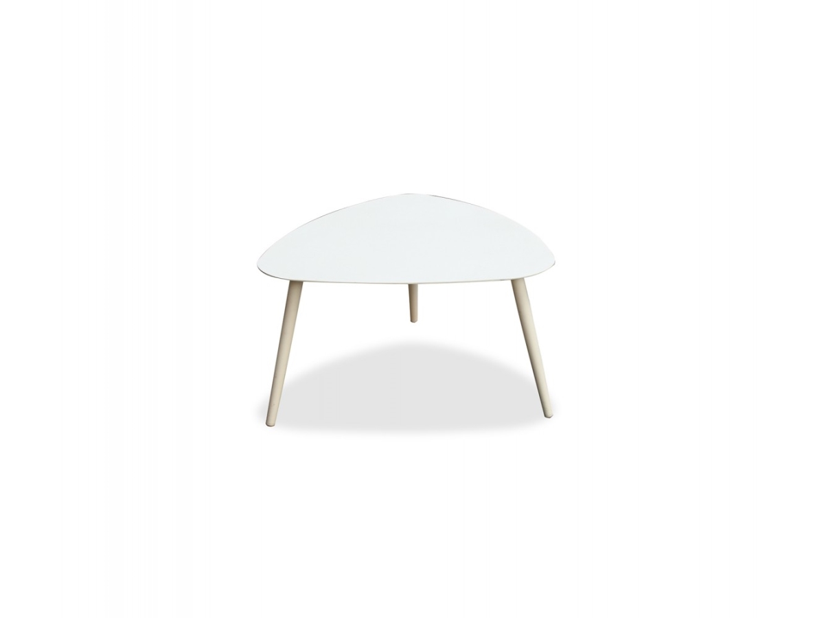 Whiteline ST1601L Rowan Indoor & Outdoor Kidney Style Side Table, Powder Coated - Large - 16 x 27 x 24 in.