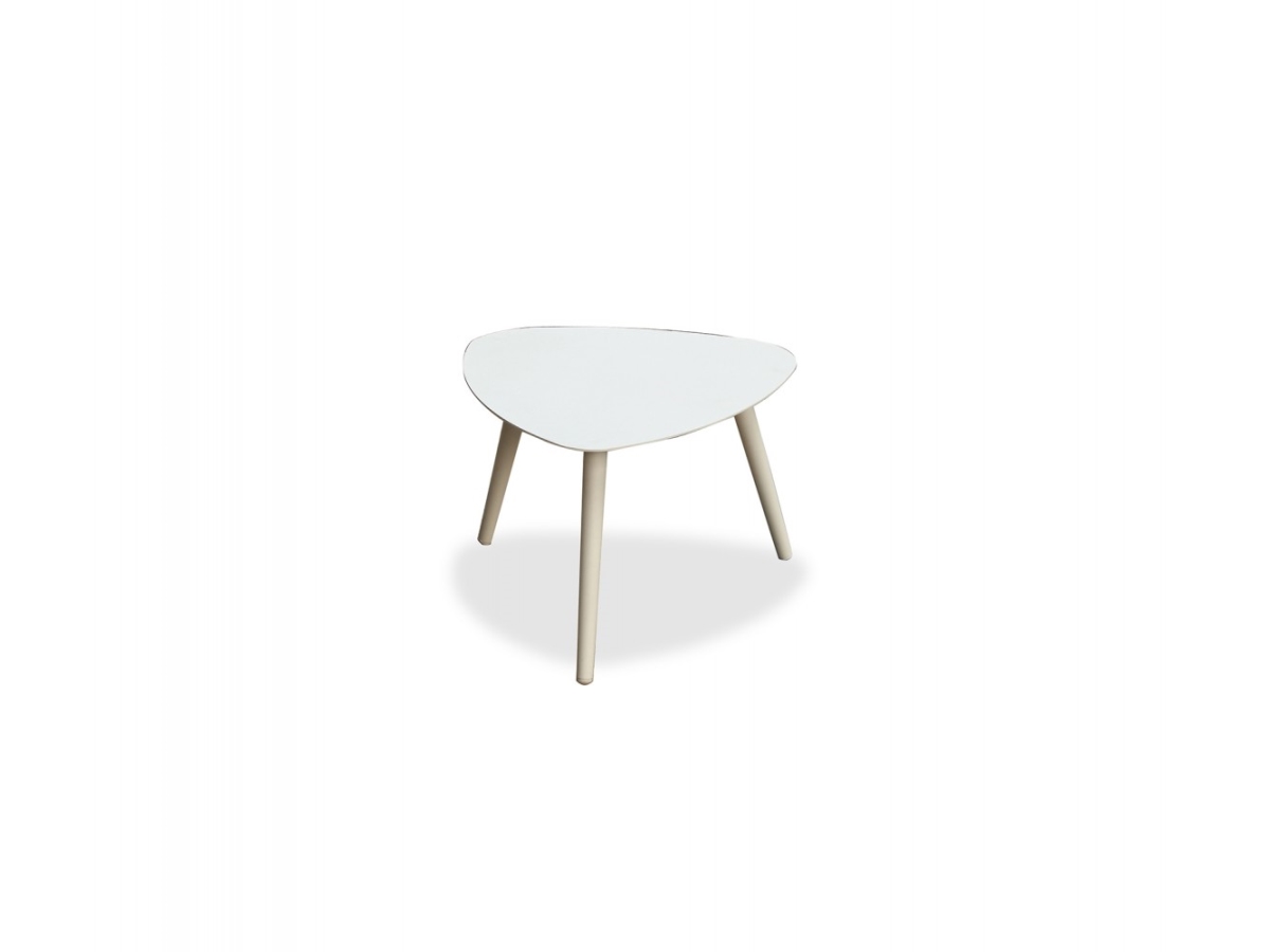 Whiteline ST1601S Rowan Indoor & Outdoor Kidney Style Side Table, Powder Coated - Small - 14 x 19 x 15 in.