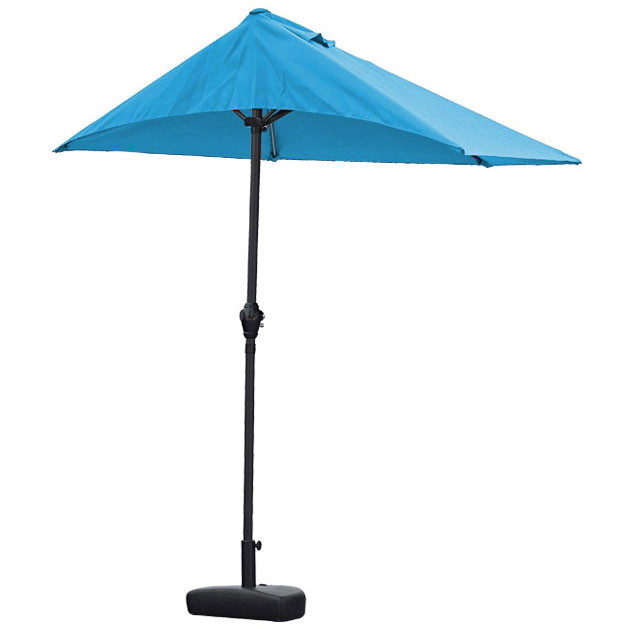 Whiteline UM1696-BLU Asher Outdoor Side Wall Umbrella, Blue Fabric & Iron