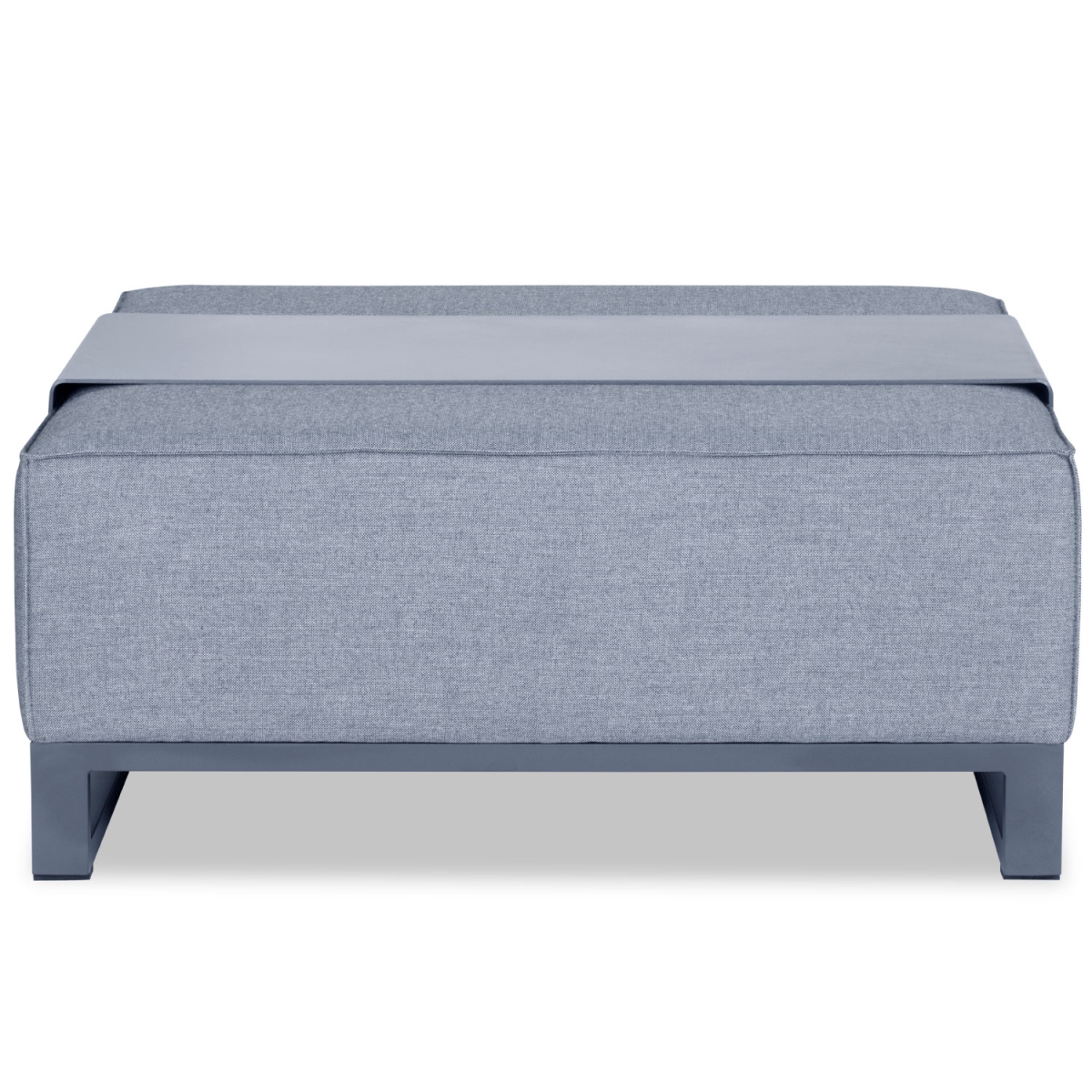 Picture of Whiteline OT1701-GRY Sensation Indoor & Outdoor Ottoman with TPU Coating&#44; Grey Acrylic Fabric