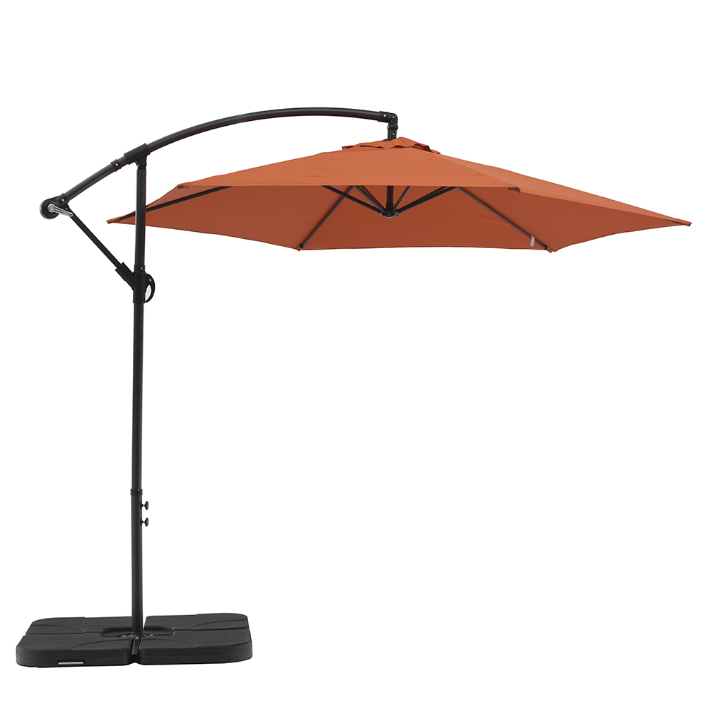 UM1683-ORG Polyester Fabric Aiden Outdoor Standing Umbrella, Orange