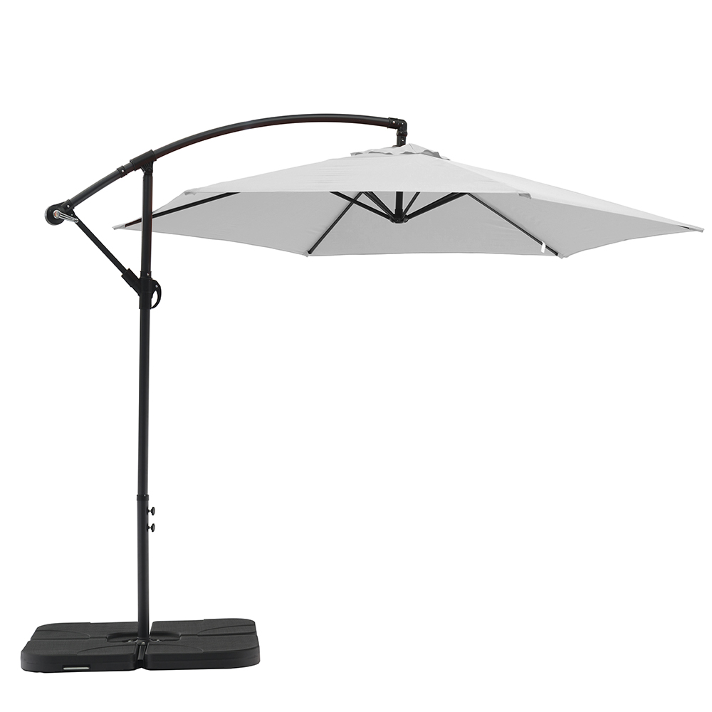 UM1683-WHT Polyester Fabric Aiden Outdoor Standing Umbrella, White