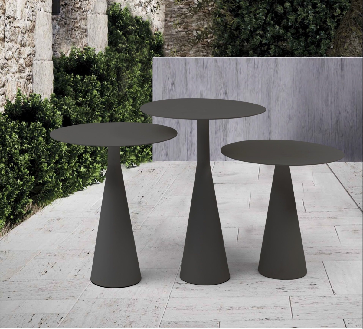Whiteline ST1733S-CMT 21 x 20 x 20 in. Ireland Side Table - Small, Grey