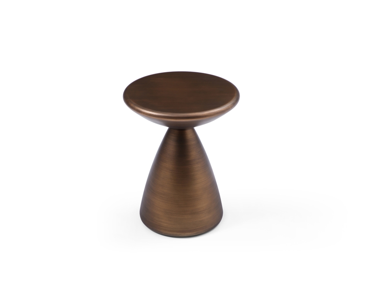 ST1875-BRZ 15 x 15 x 18 in. Ayla Side Table - Brushed Bronze Metal Structure, Bronze