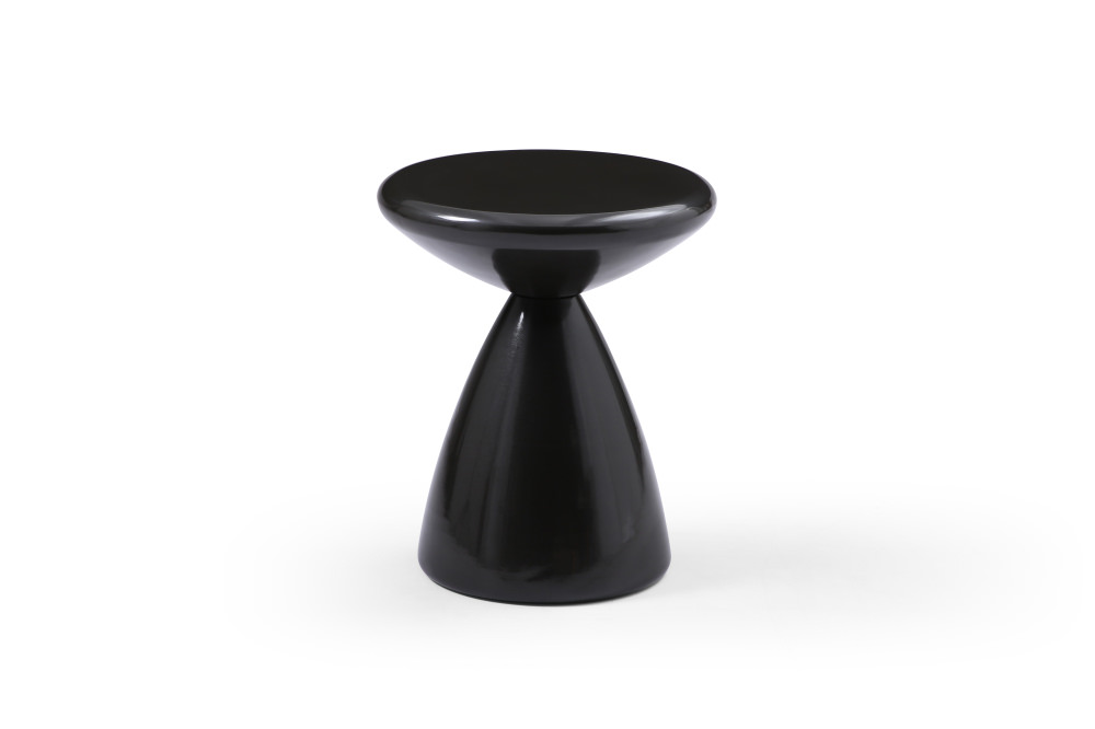 ST1875-BLK 15 x 15 x 18 in. Ayla Side Table - Black Metal Structure, Black