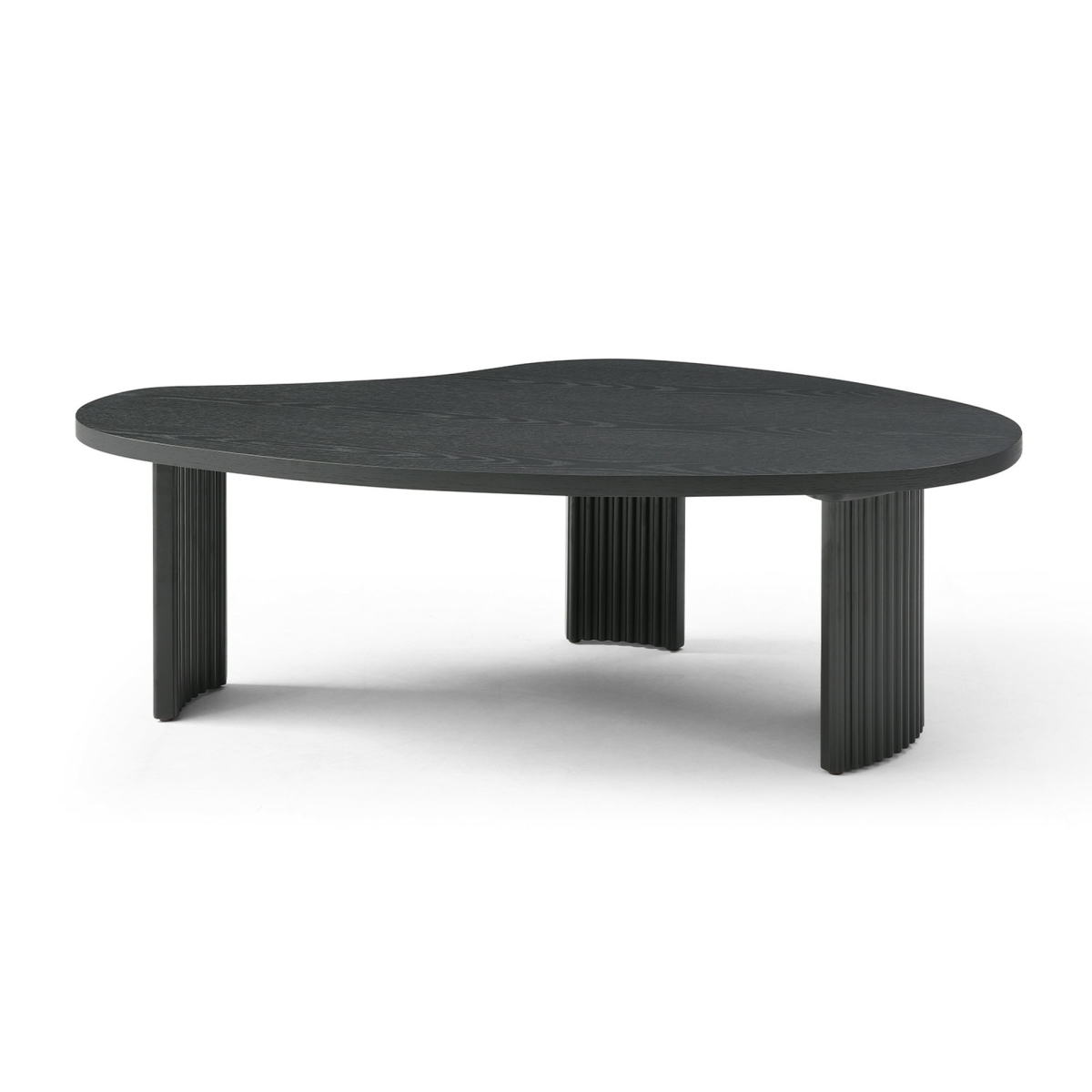 Whiteline CT1902S-BLK Asymmetrical Modern Living Pam Small Coffee Table, Black