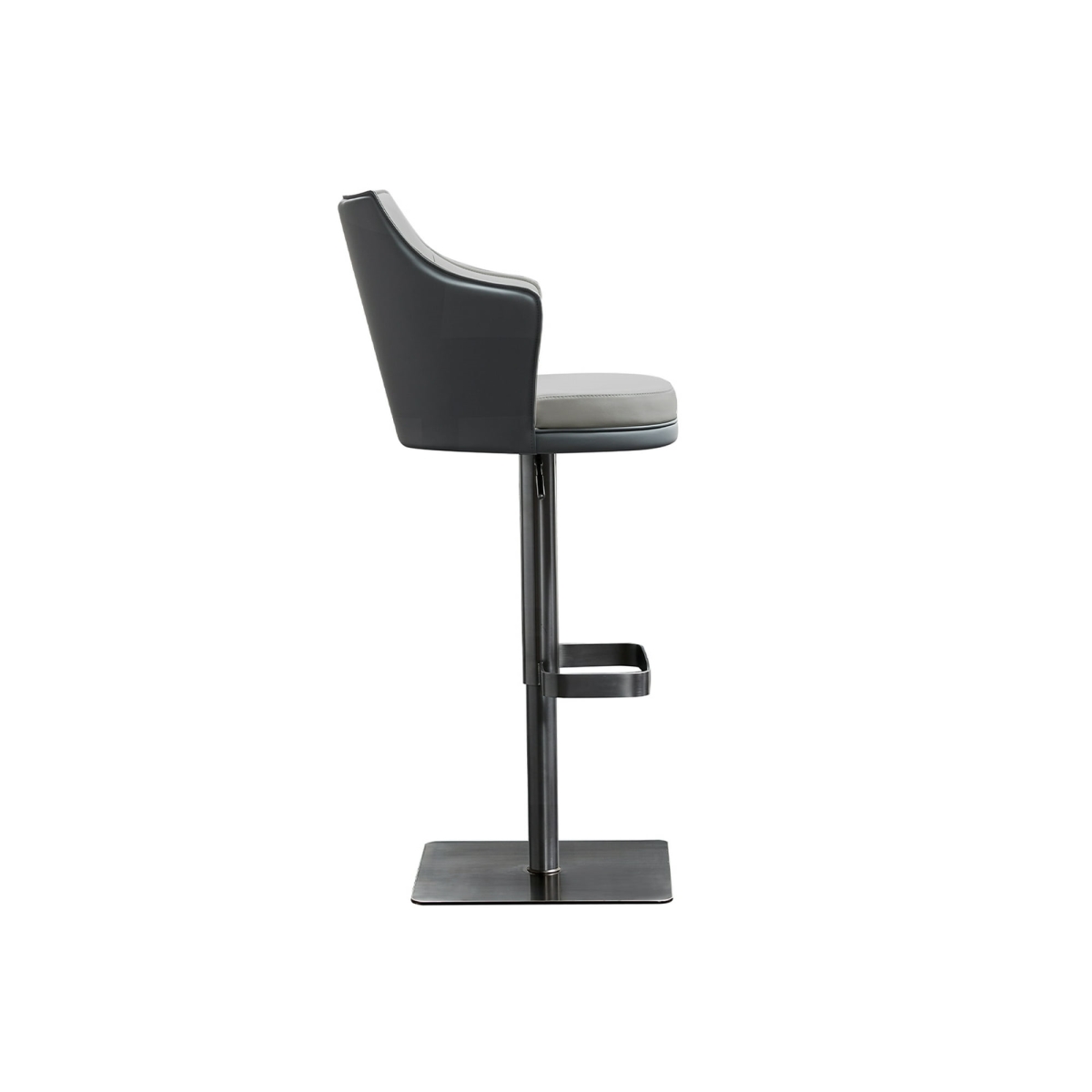 Whiteline BS2006P-LGRY-DGRY Modern Living Baxter Barstool, Light & Dark Gray