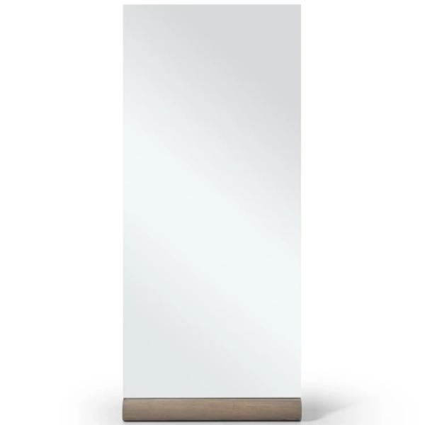 Picture of Whiteline MR2016 5 mm Modern Living Rosie Floor Mirror in Wood Base&#44; Brown