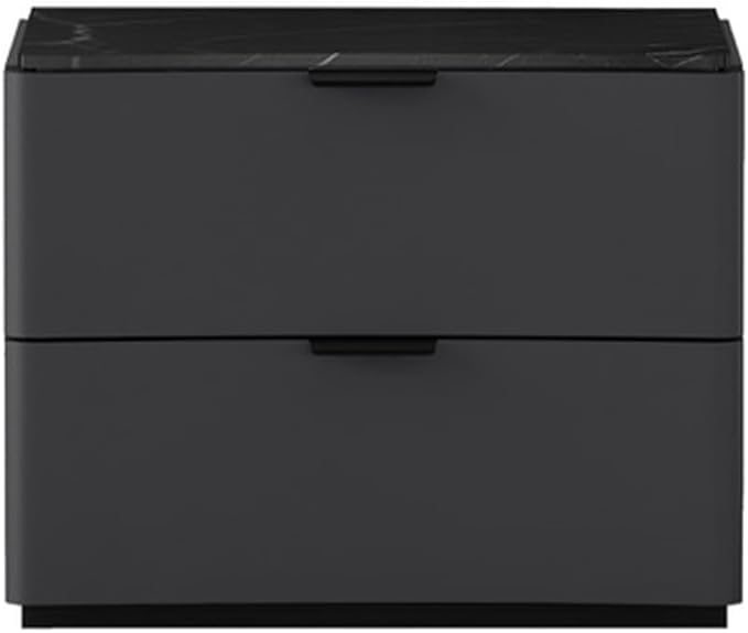 Picture of Whiteline NS2021-DGRY-BLK Modern Living Massimo Nightstand&#44; Dark Grey & Black