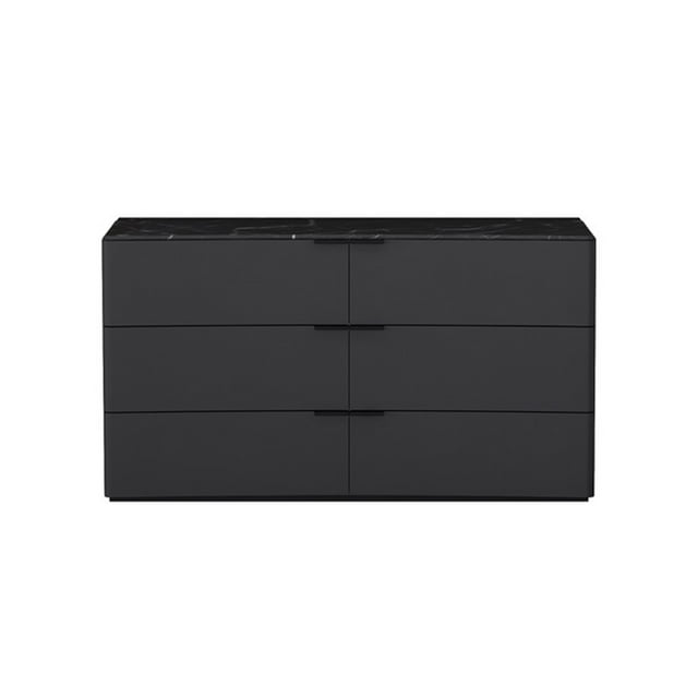 Whiteline DR2021-DGRY-BLK Modern Living Massimo Dresser, Dark Gray & Black