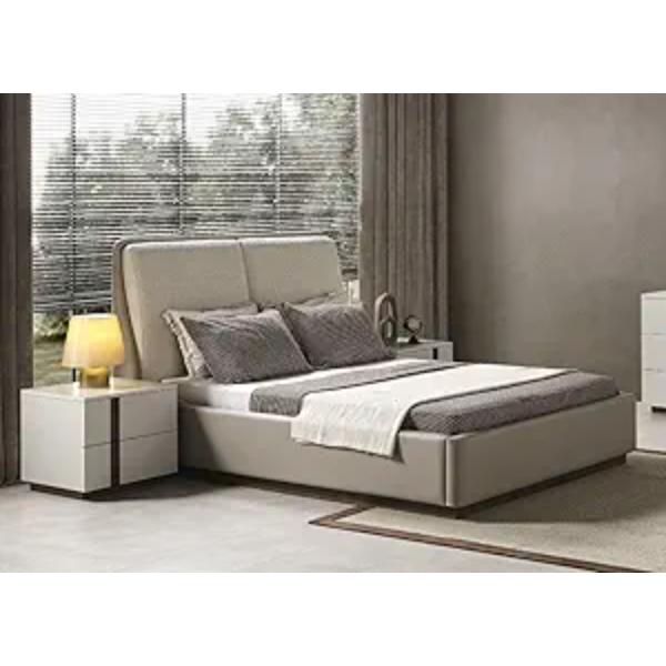 Picture of Whiteline NS2020R-LGRY-WLT Romina Right Nightstand - Two Self-Closing Drawers with Inner Handle&#44; Light Grey