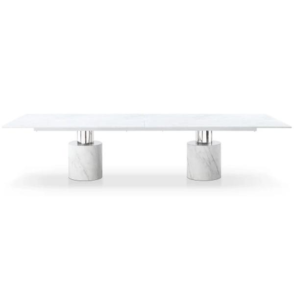 Picture of Whiteline DT1640L-WHT Geneva Dining Table&#44; High Gloss White - Large