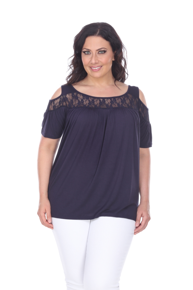 Picture of White Mark PS1204-02-3XL Plus BeExtra Largeey Tunic & Top, 02 - Navy - 3 Extra Large