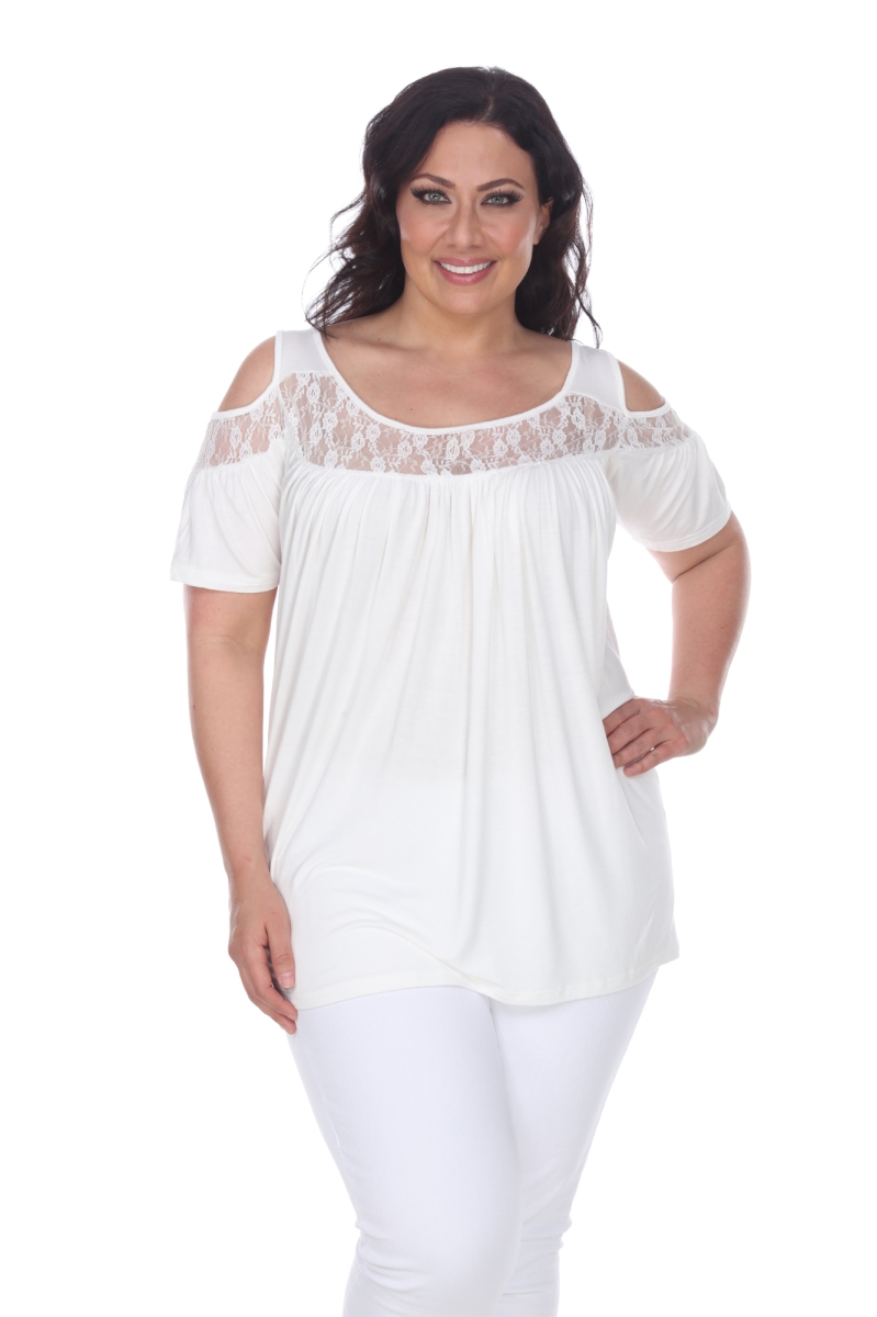 Picture of White Mark PS1204-03-2XL Plus BeExtra Largeey Tunic & Top, 03 - White - 2 Extra Large