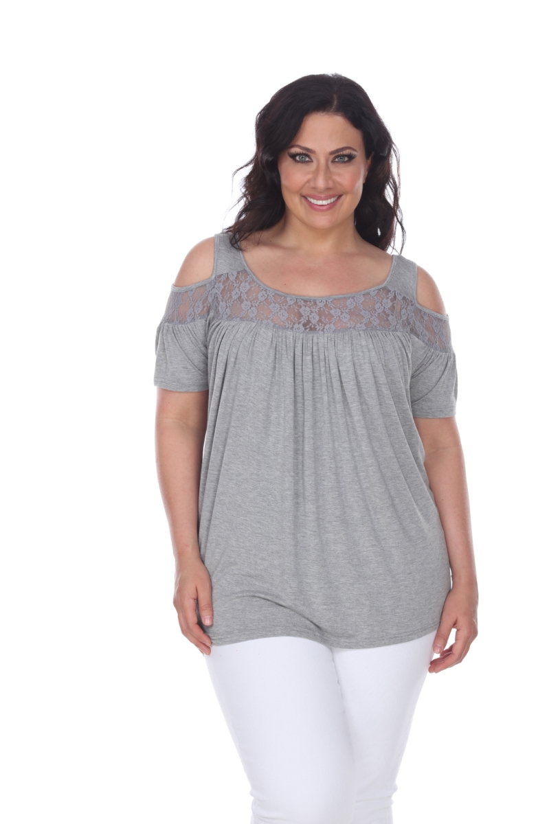 Picture of White Mark PS1204-07-3XL Plus BeExtra Largeey Tunic & Top, 07 - Charcoal - 3 Extra Large