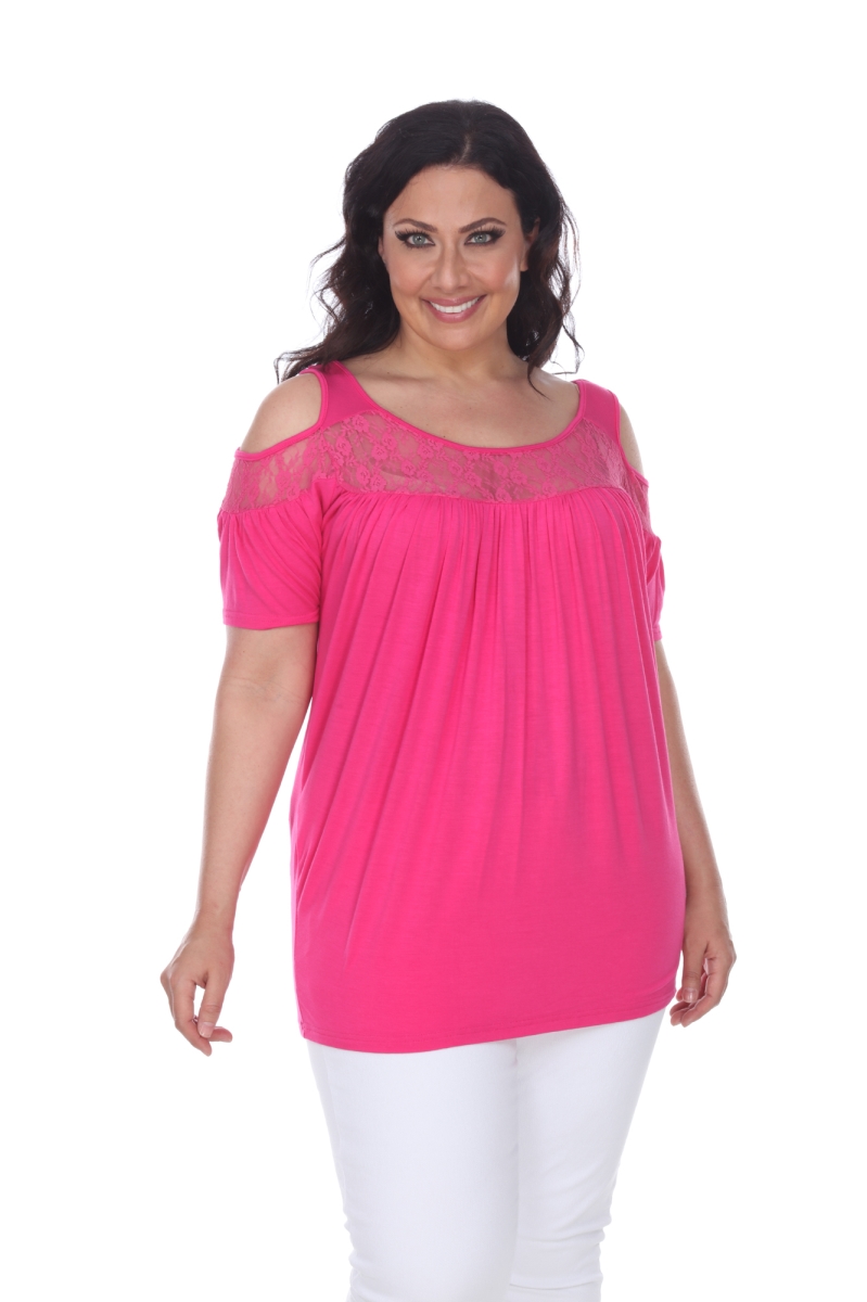 Picture of White Mark PS1204-09-1XL Plus BeExtra Largeey Tunic & Top, 09 - Fuchsia - 1Extra Large